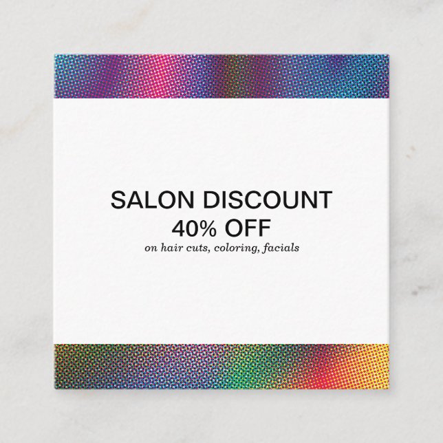 Halftone Colours | Discount Cards (Front)