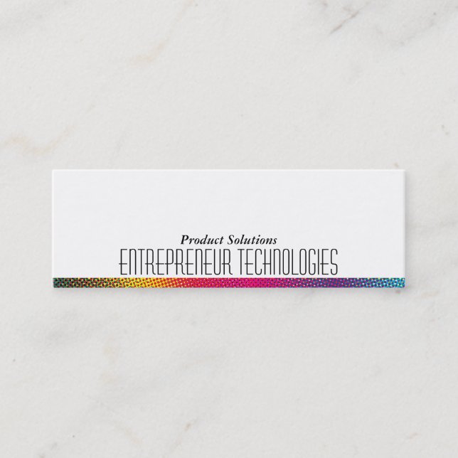 Halftone Colours Mini Business Card (Front)