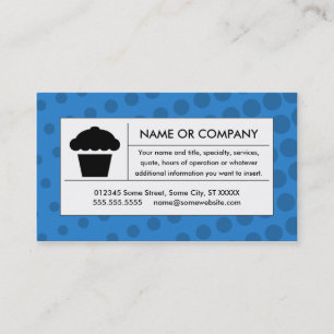 halftone cupcake business card