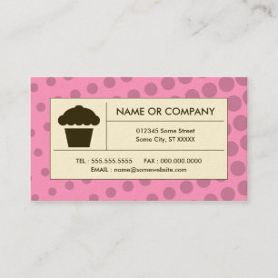 halftone cupcake business card