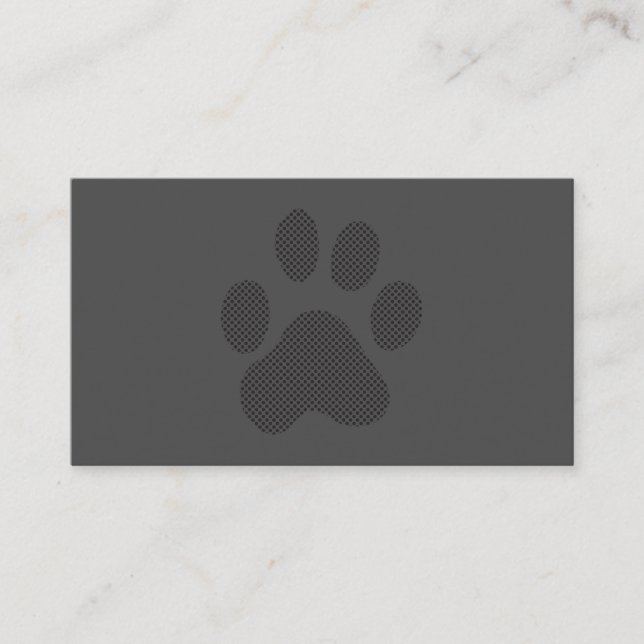 Halftone Dog Paw Business Card (Front)
