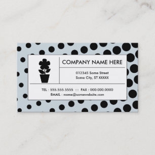 halftone flowers business card