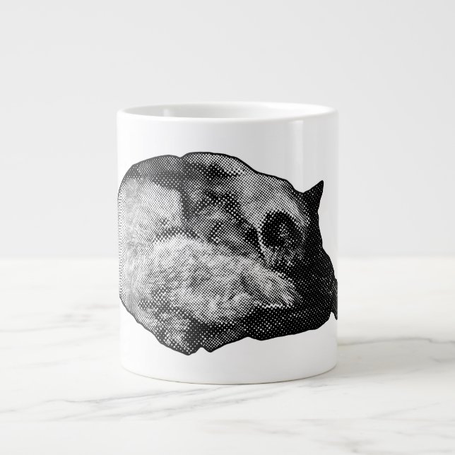 halftone fur calm large coffee mug (Front)