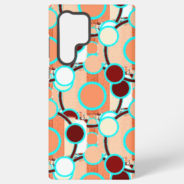 Halftone Geometric Pattern Samsung Galaxy S22 Ultra Case (Back)