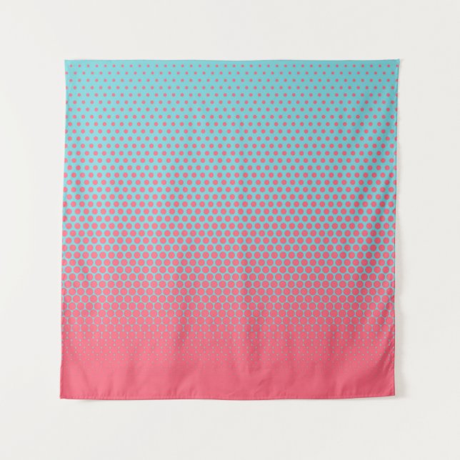 Halftone gradient pattern vertical illustration. P Tapestry (Front)