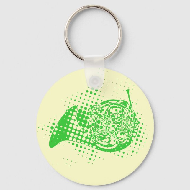 Halftone Horn Key Ring (Front)