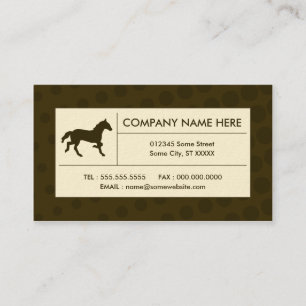 halftone horse business card