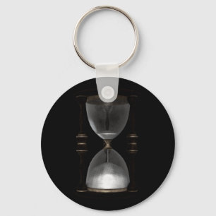 Halftone Hourglass Sand Timer Key Ring