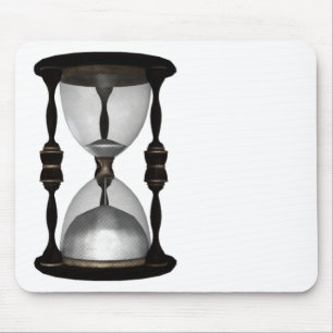 Halftone Hourglass Sand Timer Mouse Pad