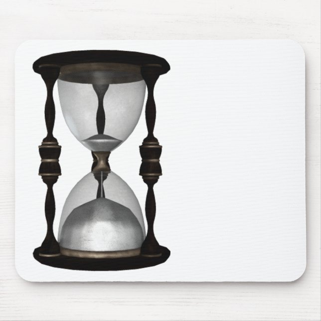 Halftone Hourglass Sand Timer Mouse Pad (Front)