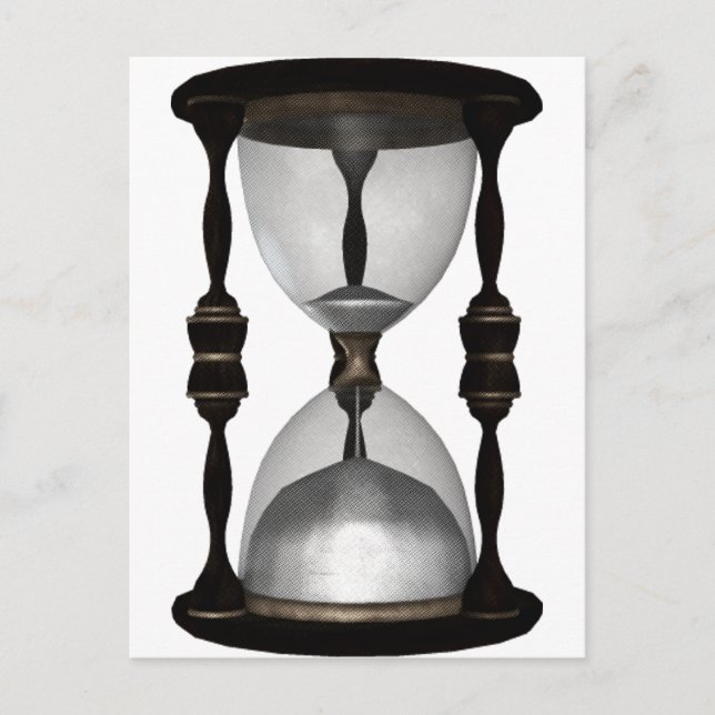 Halftone Hourglass Sand Timer Postcard (Front)