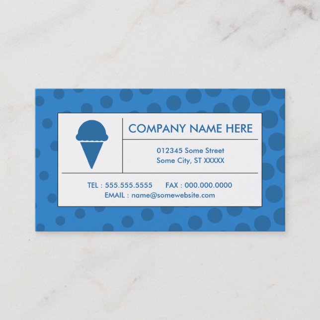 halftone ice cream business card (Front)