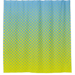 Halftone illustrationpop, art, pattern, comic, gra shower curtain