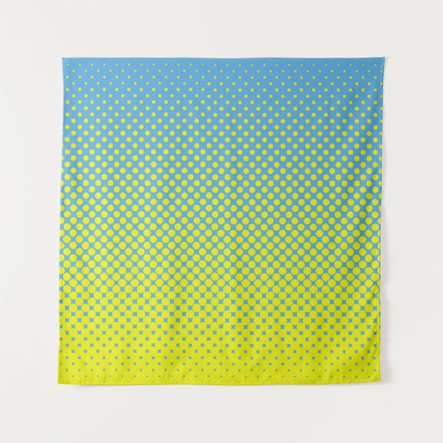 Halftone illustrationpop, art, pattern, comic, gra tapestry (Front)