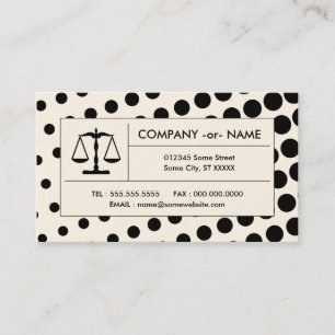 halftone justice scale business card