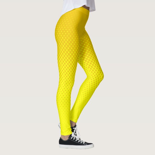 Halftone Mustard and Yellow Leggings (Right)