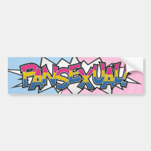 Halftone Pansexual Typography Bumper Sticker