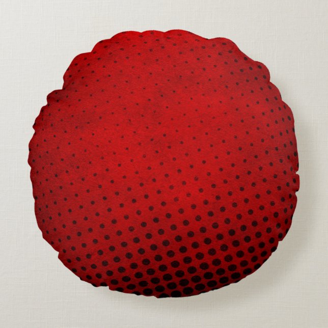Halftone pattern background round cushion (Front)