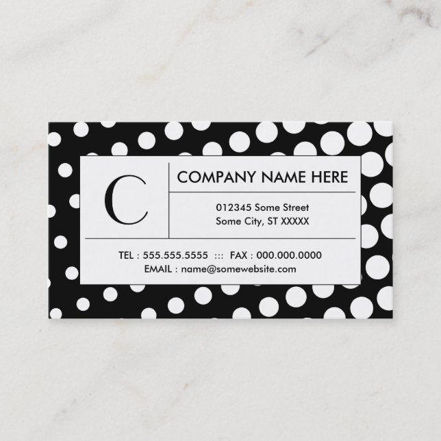 halftone pattern business card (Front)