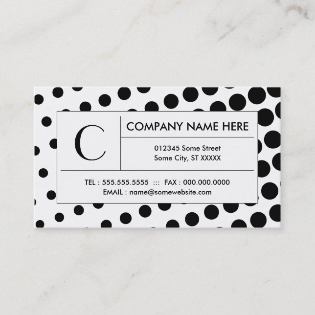 halftone pattern business card (Front)
