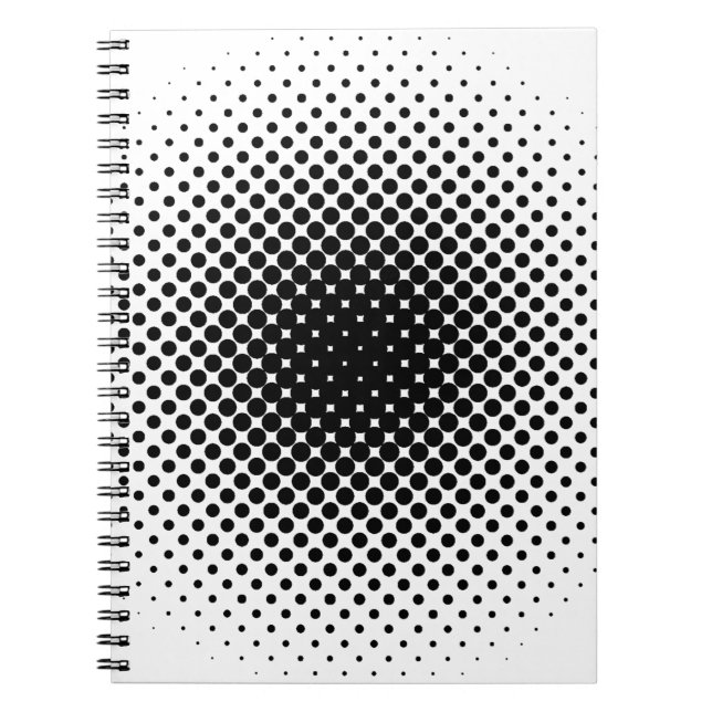 Halftone pattern dot modern retro notebook (Front)