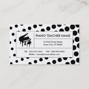 halftone piano business card