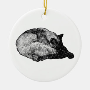 halftone ring peace ceramic ornament