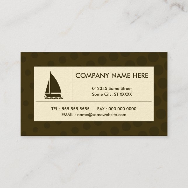 halftone sailing business card (Front)