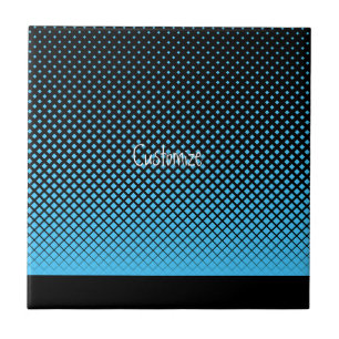 Halftone Vector Diamond Pattern Thunder_Cove Ceramic Tile