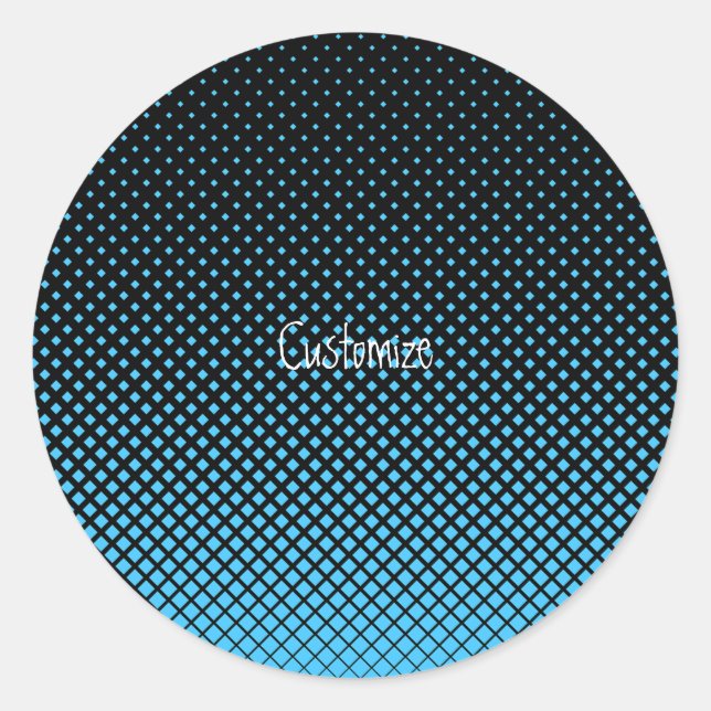 Halftone Vector Diamond Pattern Thunder_Cove Classic Round Sticker (Front)