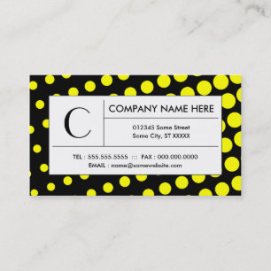 halftone yellow business card