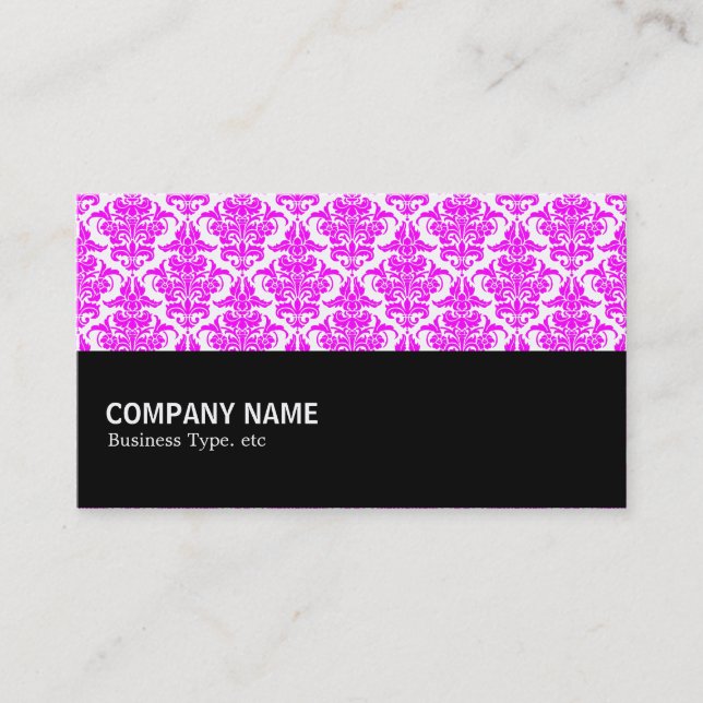 Halfway 057 - Magenta Damask Business Card (Front)