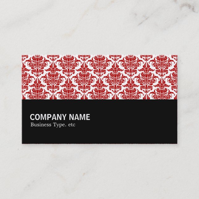 Halfway 073 - Ruby Damask Business Card (Front)