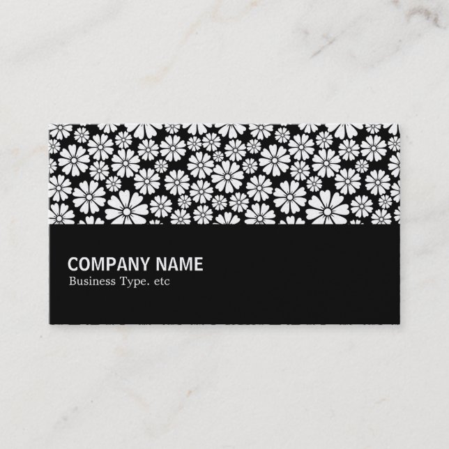 Halfway - 8 Petals - (Gold) on Black Business Card (Front)