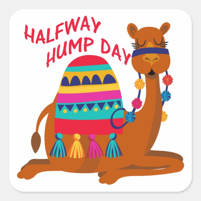 HALFWAY HUMPDAY SQUARE STICKER (Front)