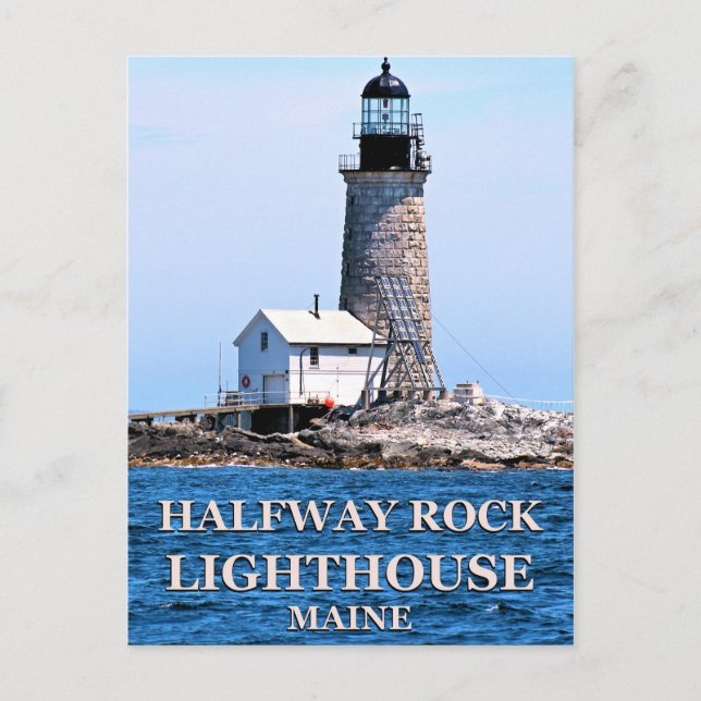 Halfway Rock Lighthouse, Maine Postcard (Front)