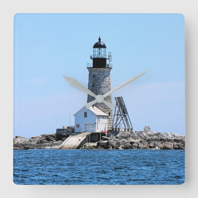 Halfway Rock Lighthouse, Maine Wall Clock (Front)
