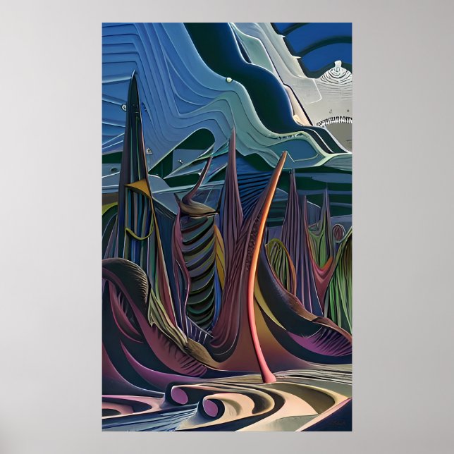 Halfway to an Abstract Futurism Poster (Front)