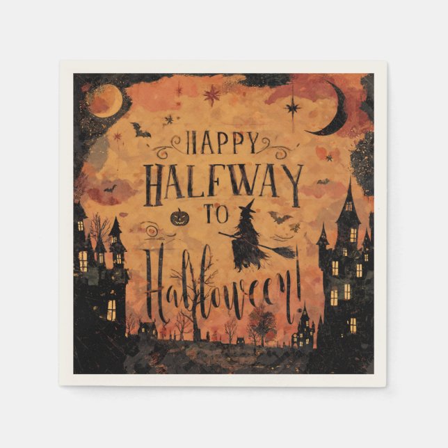 Halfway to Halloween Partyware Napkin (Front)