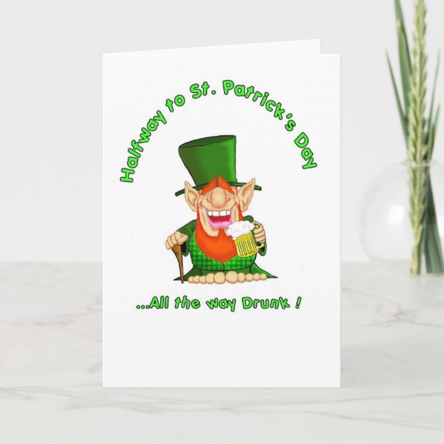 Halfway to St Patrick's Day Card (Front)