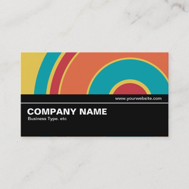 Halfway V2 022 - Colourful  Circle 05 Business Card (Front)