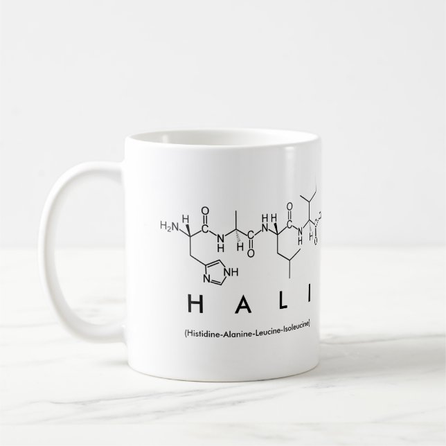 Hali peptide name mug (Left)