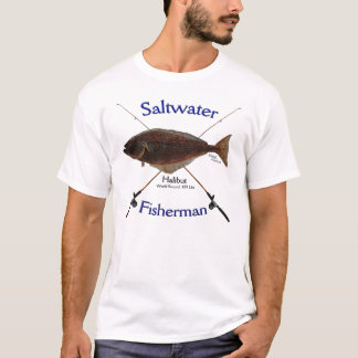 Halibut fishermans saltwater fishing Tshirt