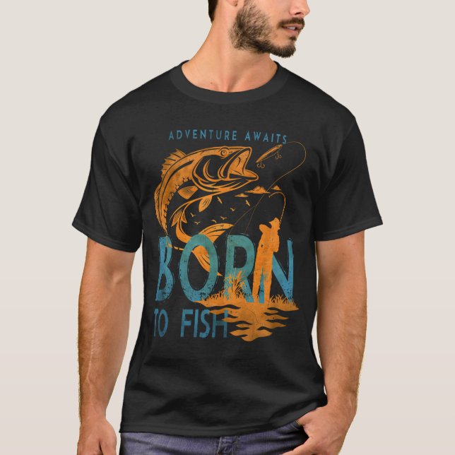 Halibut fishing design T-Shirt (Front)