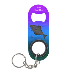 Halibut - Mini Bottle Opener Keychain