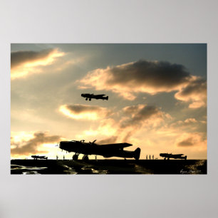 Halifax Bombers Dusk Dispersal Poster