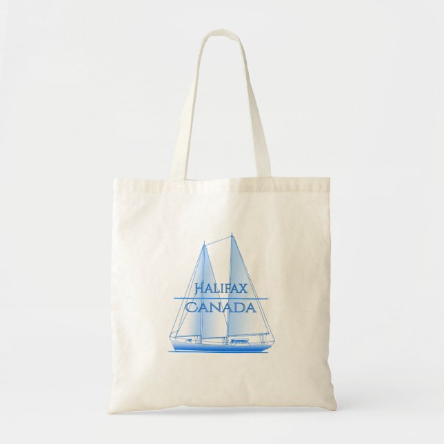 Halifax Coastal Nautical Sailing Sailor Tote Bag (Front)