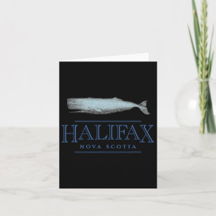 Halifax Nova Scotia Canada Vintage Whale Design  Card