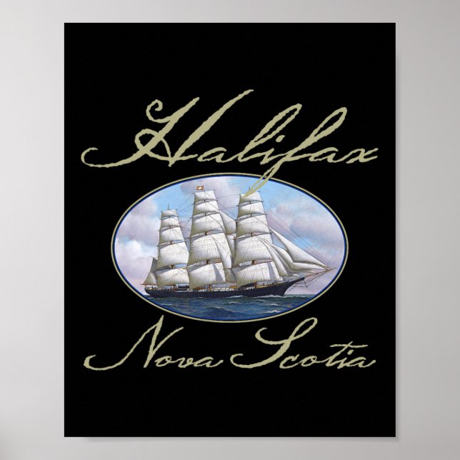Halifax Nova Scotia Clipper Ship  Poster (Front)