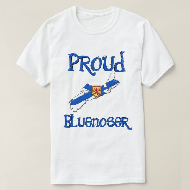 Halifax  Nova Scotia T-Shirt Proud Bluenoser (Design Front)